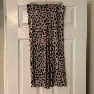 Réalisation Par 100% Silk Leopard Midi Skirt